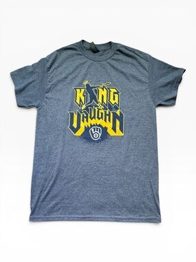 2025 Milwaukee Brewers Andrew Vaughn "King Vaughn" SGA T-Shirt - NWOT